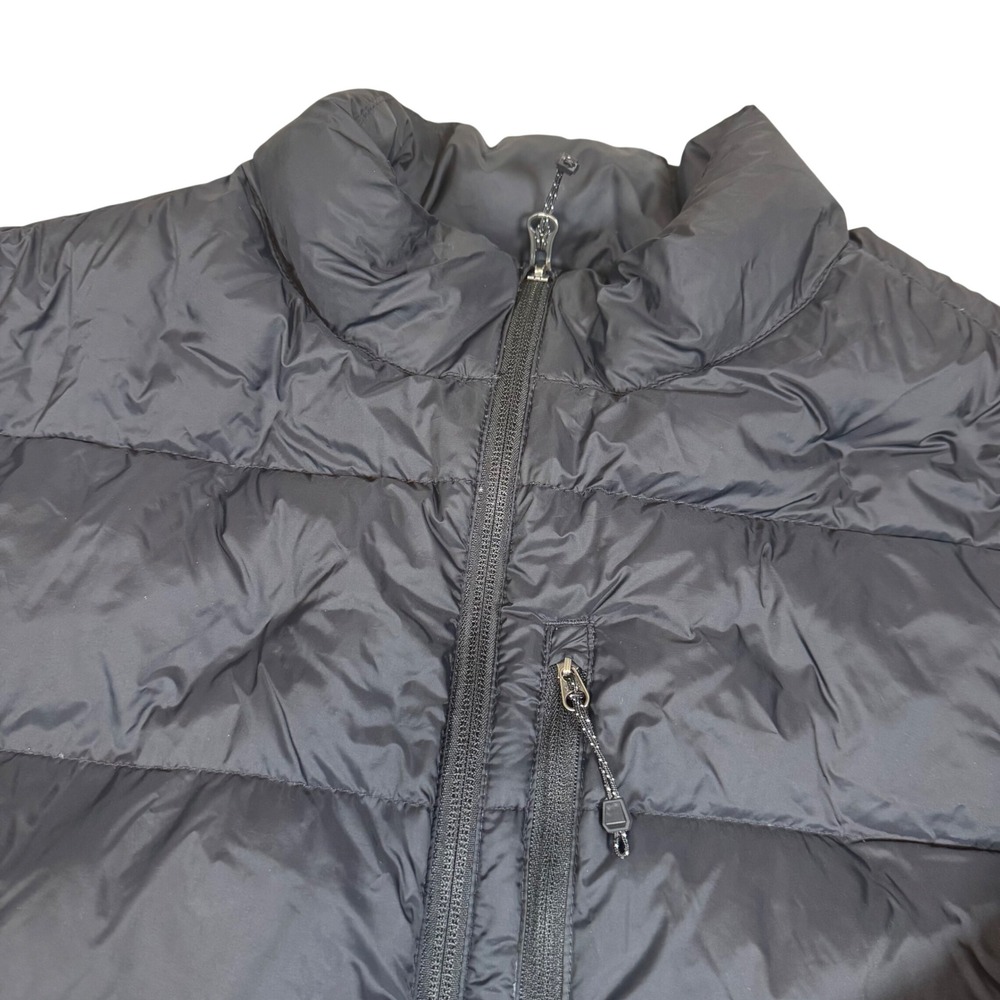 Eddie Bauer Womens Black 650 Down Puffer Jacket Full Zip Quilted Coat XL